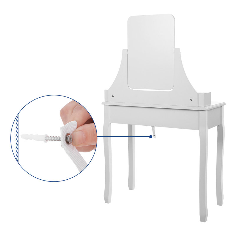 Three Posts Arkin Dressing Table with Mirror & Reviews Wayfair.co.uk